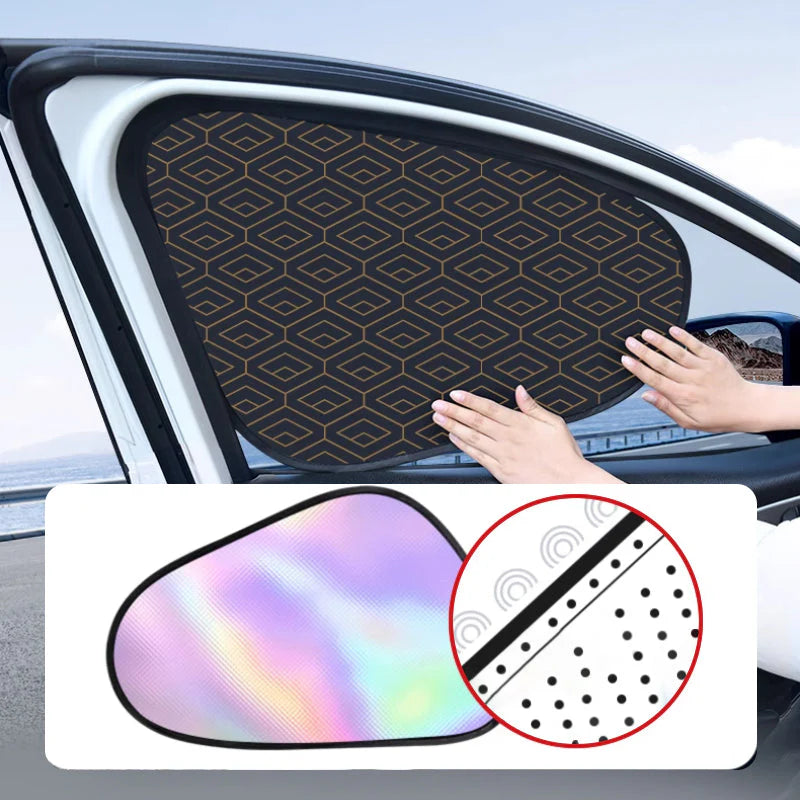 🚗💥Pare-Soleil Vitres Latérales Voiture – Anti-UV, Courbé, Universel, Film Statique, 5 Configurations, Idéal Protection Conducteur & Passagers ☀️
